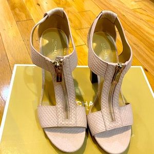 Brand new Michael Kors pink sandal heels